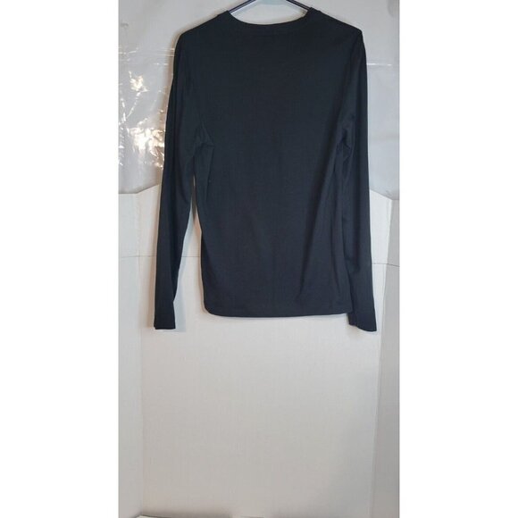 calvin klein liquid touch long sleeve top small classic black‎ top - Picture 4 of 4